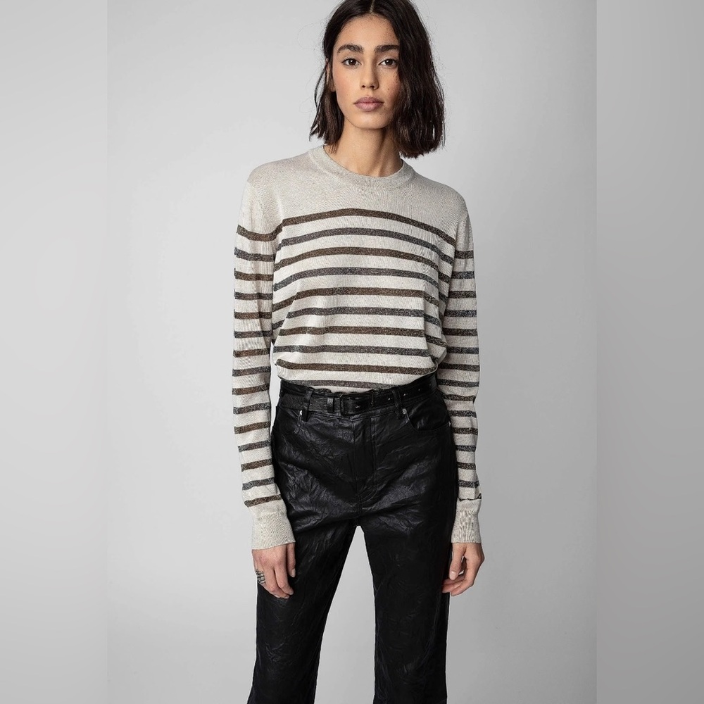 ZADIG&VOLTAIRE Life Lurex Striped Sweater